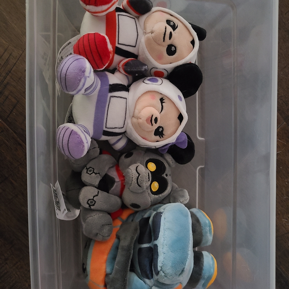 Plush Space Adventure Set - Red, Purple, Gray